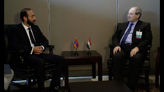 Meeting of Foreign Minister Ararat Mirzoyan with Minister of Foreign Affairs and Expatriates of Syria Faisal al-Mekdad