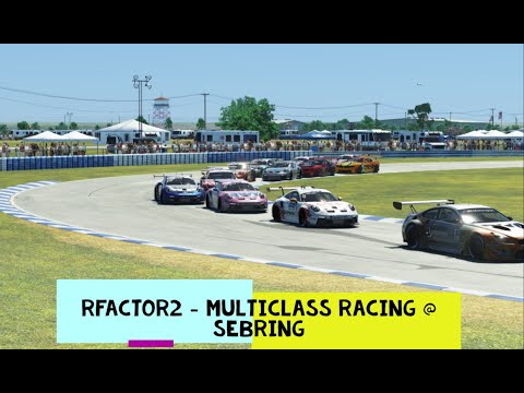 rFactor 2 Multiclass Racing @ Sebring -  Holding off a GT3 in the Porsche 992 Cup Car - 105%AI