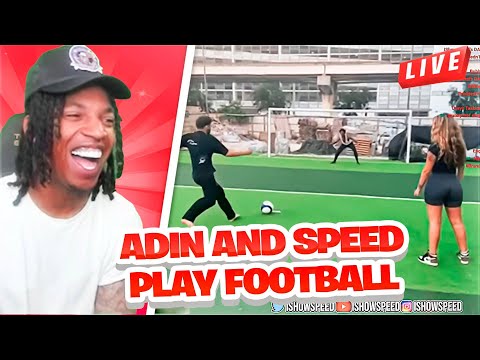 B LOU REACTS TO ADIN ROSS & ISHOWSPEED PLAY FOOTBALL! 🤣