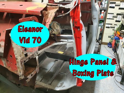 Classic Mini Restoration: Eleanor video 70, Hinge Panel and Boxing Plate