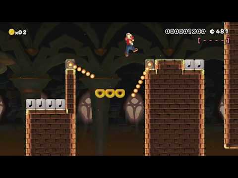 Bowser's Firestick Castle by Riku - Super Mario Maker - No Commentary 1bm