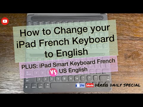 How to change iPad Smart Keyboard French to English