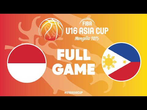 Group Phase | Indonesia v Philippines | Full Basketball Game | FIBA U16 Asia Cup 2025