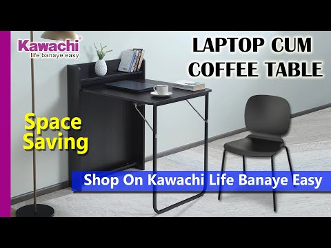 Kawachi computer desk, writing study table with storage shel...