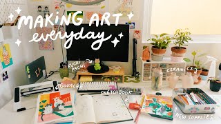 MAKING ART EVERYDAY FOR A WEEK ★彡 STUDIO VLOG