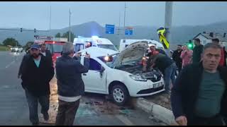 SEYDİŞEHİRDE 2 OTOMOBİL ÇARPIŞTI, 7 YARALI