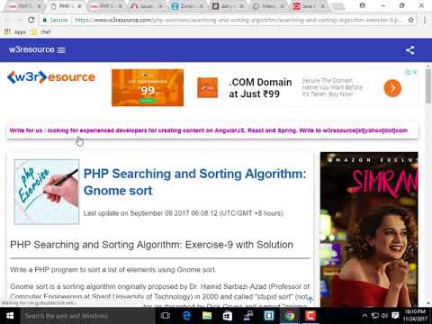 php searching and sorting algorithm