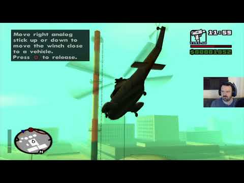 Grand Theft Auto: San Andreas HD playthrough pt134 - Catching a Lift...From the Air!