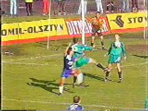 Bramki z meczu MOKS Stomil Olsztyn - Legia Warszawa 1:1 (1 października 1995 r.).