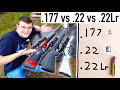 .177 vs .22 vs .22lr (Airgun vs. Real Gun)
