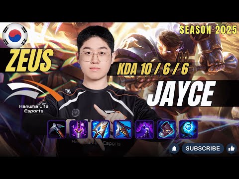 HLE Zeus JAYCE vs JAX Top - Patch 25.24 KR Ranked | lolrec