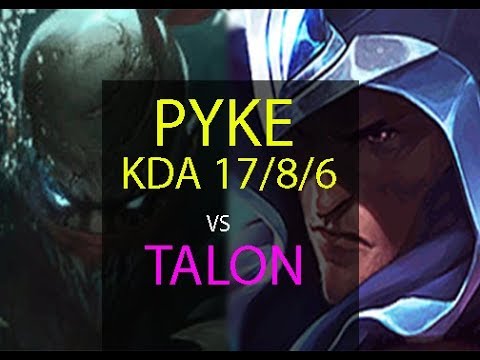 PYKE vs TALON ( MID ) // KDA 17/8/6 // VN Master // v8.22