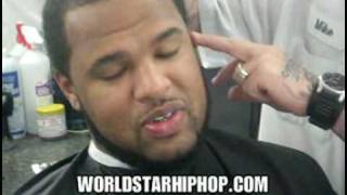 Slim Thug In The Barbershop Cutting Off All His Braids!