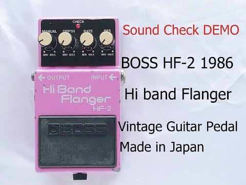 Boss HF-2 Flanger 1986 Vintage Guitar Effect Pedal Made in Japan Green Label