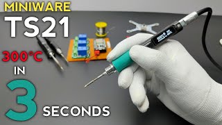 The Fastest Soldering Iron - Miniware TS21 | Review and Test | 450°C