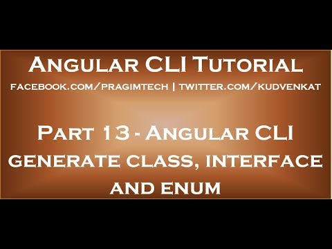 Angular cli generate class interface and enum