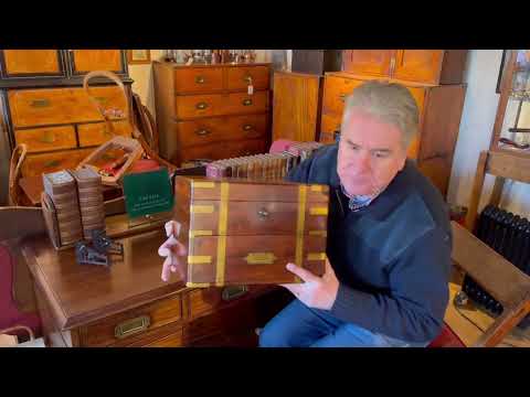 Antique Brass Bound Campaign Box