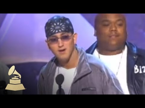 Eminem accepting the GRAMMY for Best Rap Album at the 43rd GRAMMY Awards | GRAMMYs