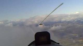 preview picture of video 'soaring in front of cumulus clouds, gaining altitude at Frya, Norway'