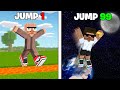 Level 1 Jump Vs Level 999 999 99 Jump In Minecraft