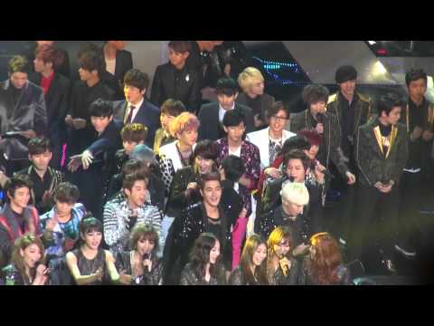 HD[fancam]121228 KBS Gayo Daejun  Ending song (Superjunior&2AM&TVXQ)