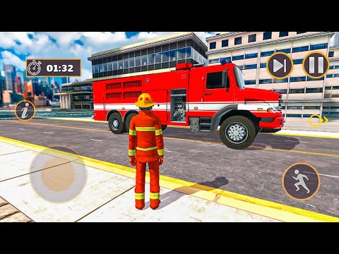 911 Emergency Fire Truck Rescue Driver - Firefighter Sim 2024 - Android Gameplay