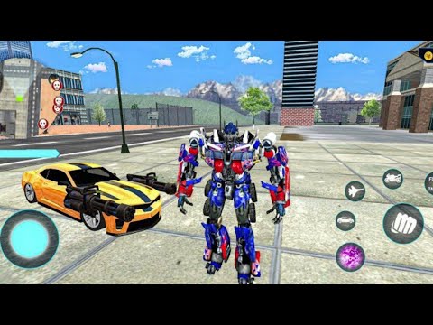 Optimus Prime Multiple Transformation Jet Robot Car Game 2020 - Android Gameplay