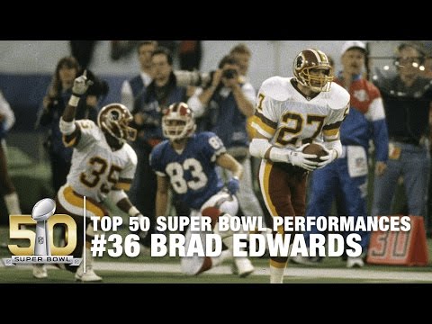 #36: Brad Edwards Super Bowl XXVI Highlights | Top 50 Super Bowl Performances