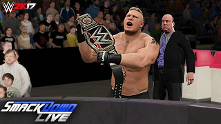 WWE 2K17 Custom Story: Brock Lesnar Steals AJ Styles World Title & Shane Hospitalized! SD Live 2017