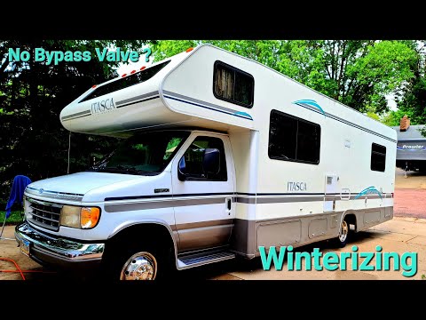 Winterizing an RV/Camper without a hot water heater bypass valve.