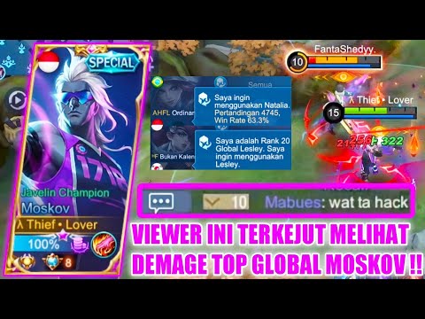 MOSKOV LOVER BIKIN VIEWER TERKEJUT! SOLO RANK KETEMU PARA TOP GLOBAL HERO LAINNYA - MOBILE LEGENDS