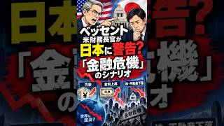 ベッセント財務長官が日本に警告？「金融危機」のシナリオ #ベッセント財務長官 #高市政権 #日本経済 #金融危機 #円安 #国債 #リーマンショック #政治 #経済 #ニュース
