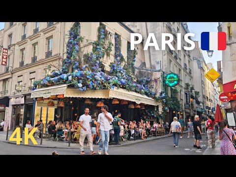 Paris, France - walking tour in the 6th arrondissement of Paris - Paris 4K