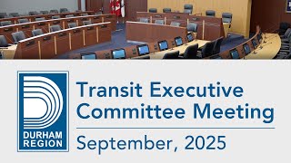 Transit Executive Committee Meeting - September 3, 2025