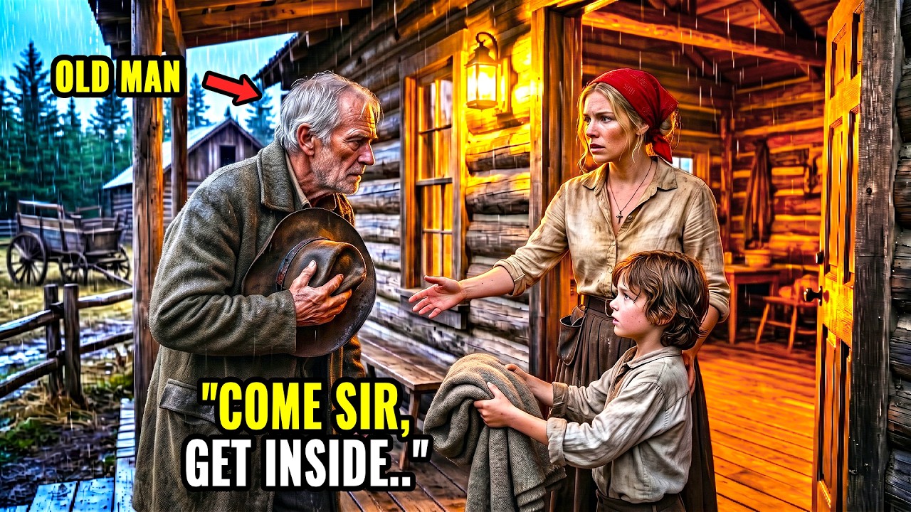 Widowed Mother Sheltered an Old Cowboy — Next Day, His Millionaire Son Rode In With a Shocking Offer