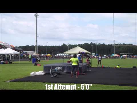 Yenelis Flores AAU Region 05 High Jump Competition