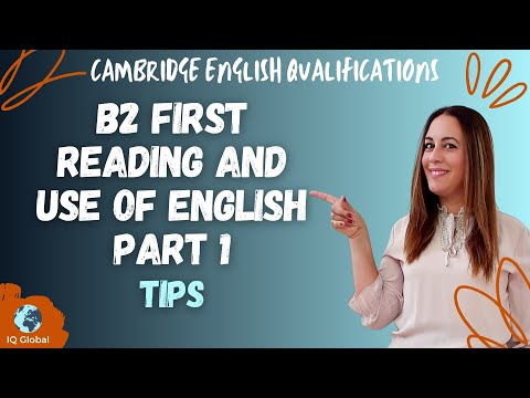B2 First Tips | Reading and Use of English Part 1