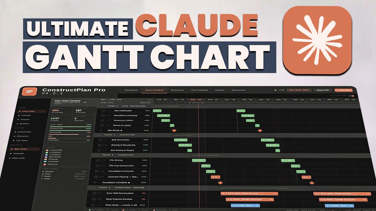 Claude + Excel: AI Gantt Charts - Step-by-Step