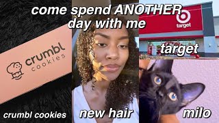 come spend ANOTHER day with me :) target, crumbl cookies, NEW hair color etc. | Curlyhead Jas