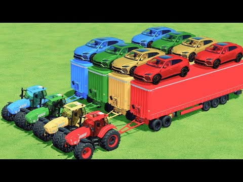 TRANSPORT LAMBORGHINI URUS WITH LAMBORGHINI TRACTORS - Farming Simulator 22