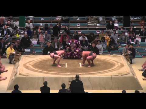 Takanoyama vs Wakanoshima Day 7 Sumo Haru Basho March 2014