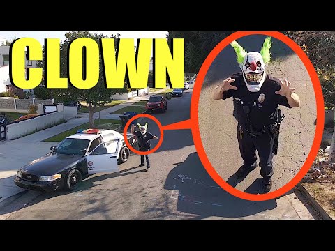 when you see this Clown Police Officer, Do NOT let him catch you! (Run AWAY Fast)