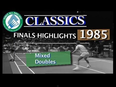 Classic All England Open Badminton mixed doubles match 1985