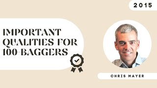 Chris Mayer: Three Key Ingredients for 100 baggers | Ep. 3【ENG & 中文 CC SUB】