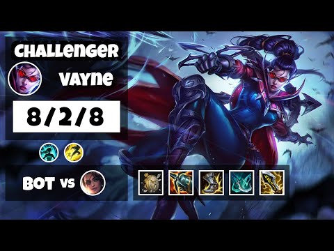 Vayne Gameplay Challenger Replay S11 - 11.18 Bot Lane (8/2/8) - KOREAN
