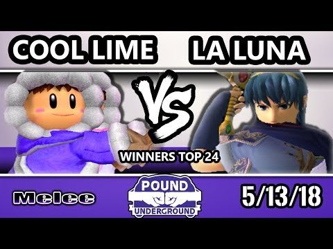 Pound Underground - Cool Lime (Ice Climbers) Vs. La Luna (Marth) Smash Melee Winners Top 24