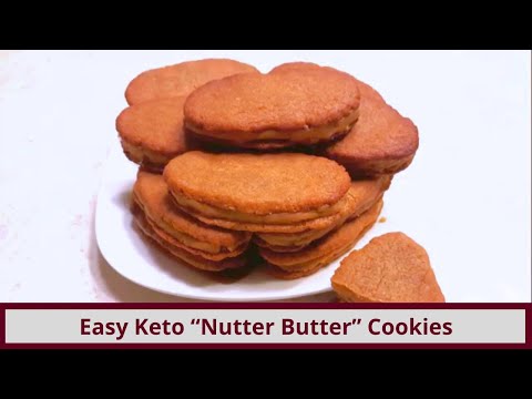 Easy Keto "Nutter Butter" Style Cookie Sandwiches (Gluten Free and Nut Free Options)