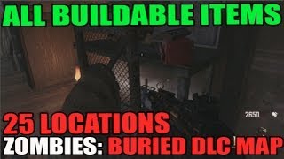 Buried: All 25 Buildable Item Locations: All 7 Build Spot Locations