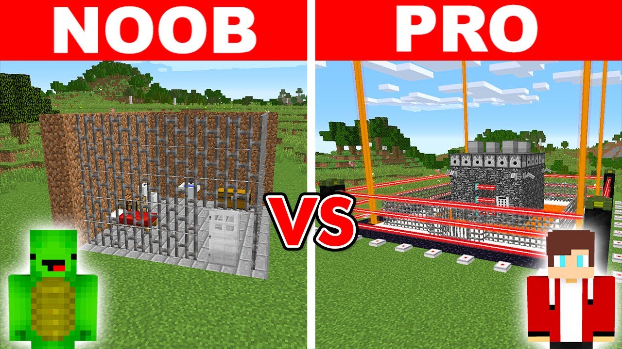 NOOB vs PRO: PRISON BREAK BUILD CHALLENGE
