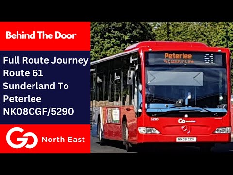 Behind The Door + Full Journey: Route 61 | NK08CGF/5290 - Go North East: Mercedes-Benz Citaro 0530N